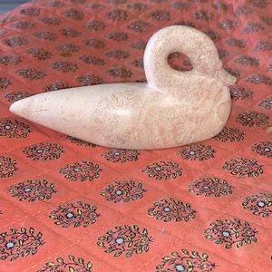 Vintage Handmade Solid Marble Swan
